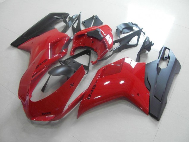 Red Black 2007-2012 Ducati 848 1098 1198 Fairings Red Black 2007-2012 Ducati 848 1098 1198 Fairings