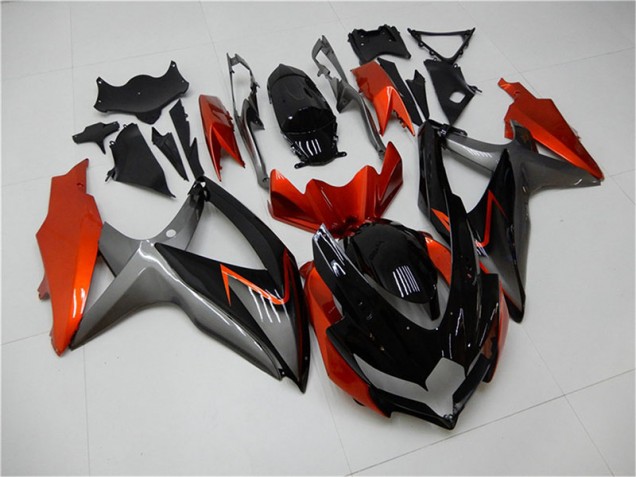 Black Orange Grey 2008-2010 Suzuki GSXR 600/750 Fairings Black Orange Grey 2008-2010 Suzuki GSXR 600/750 Fairings