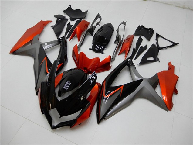 Black Orange Grey 2008-2010 Suzuki GSXR 600/750 Fairings Black Orange Grey 2008-2010 Suzuki GSXR 600/750 Fairings