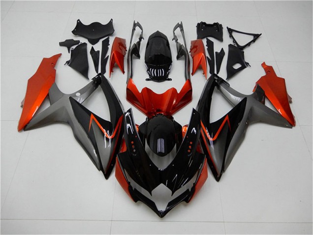 Black Orange Grey 2008-2010 Suzuki GSXR 600/750 Fairings Black Orange Grey 2008-2010 Suzuki GSXR 600/750 Fairings