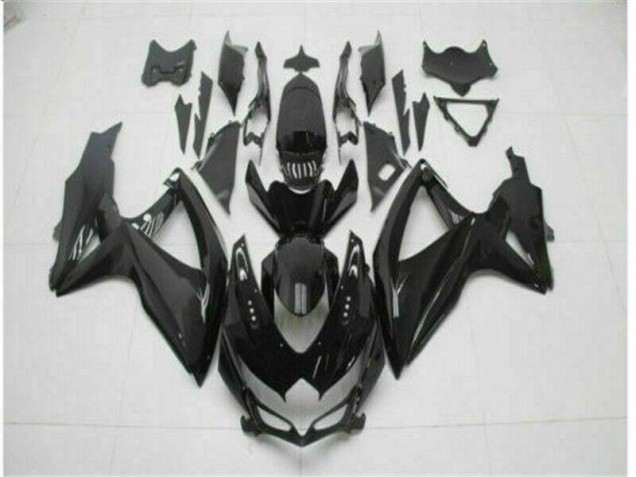 Black 2008-2010 Suzuki GSXR 600/750 Fairings & Bodywork