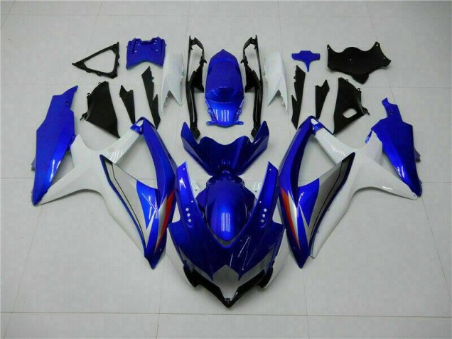 Blue White 2008-2010 Suzuki GSXR 600/750 Full Fairing Kit
