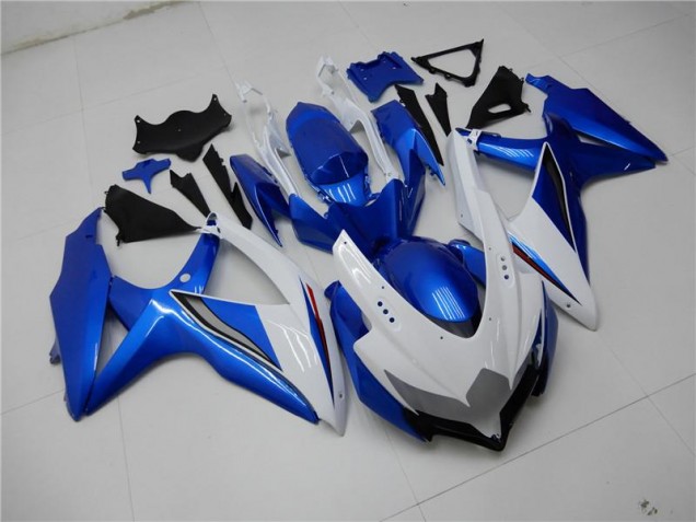 White Blue 2008-2010 Suzuki GSXR 600/750 Plastics Fairing Kits White Blue 2008-2010 Suzuki GSXR 600/750 Plastics Fairing Kits
