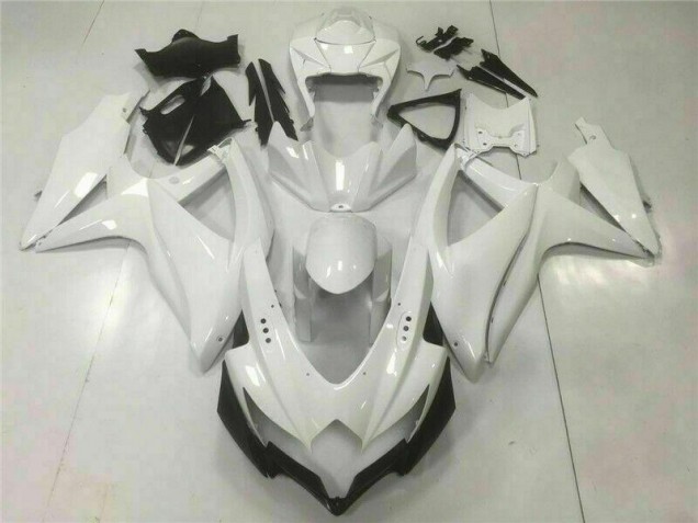 White 2008-2010 Suzuki GSXR 600/750 Plastics Fairing Kits
