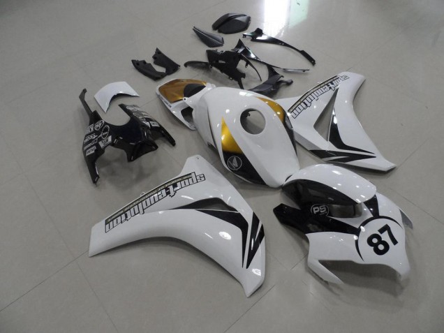 Black and White and Gold 2008-2011 Honda CBR1000RR Fairings