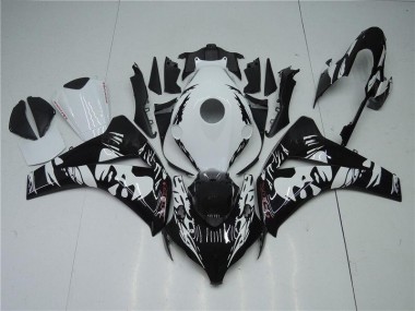Black White 2008-2011 Honda CBR1000RR Fairings