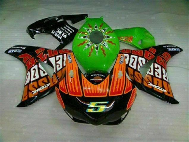 Green Orange 2008-2011 Honda CBR1000RR Fairings
