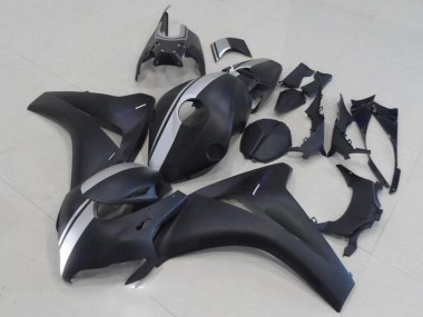 Matte Black and Silver 2008-2011 Honda CBR1000RR Fairings
