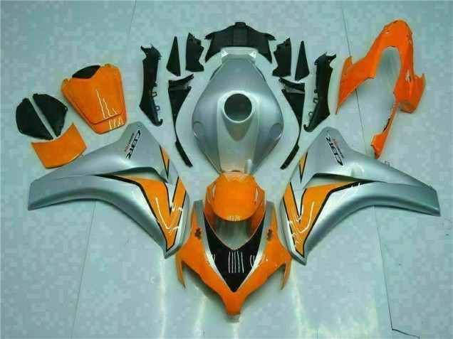 Orange Silver 2008-2011 Honda CBR1000RR Full Fairing Kit