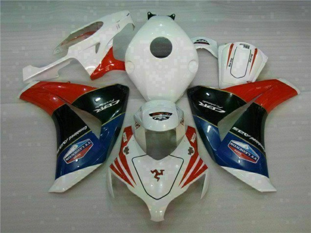 Red White 2008-2011 Honda CBR1000RR Complete ABS Fairings