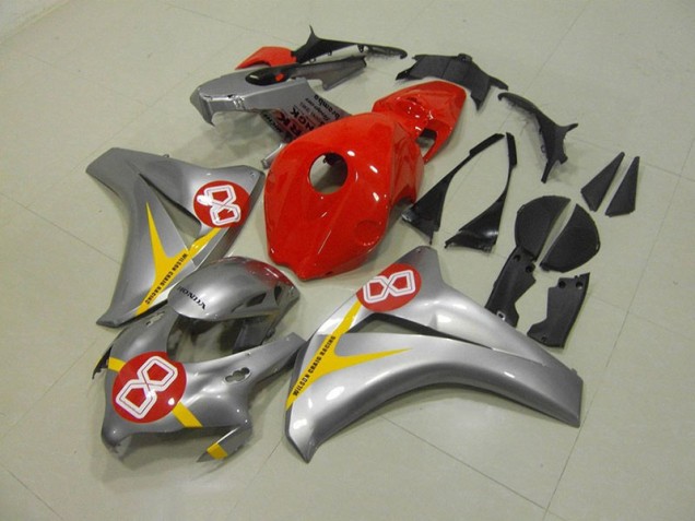 Silver Red 8 2008-2011 Honda CBR1000RR Fairings Silver Red 8 2008-2011 Honda CBR1000RR Fairings