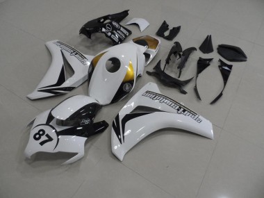 White and Black 87 2008-2011 Honda CBR1000RR Fairings