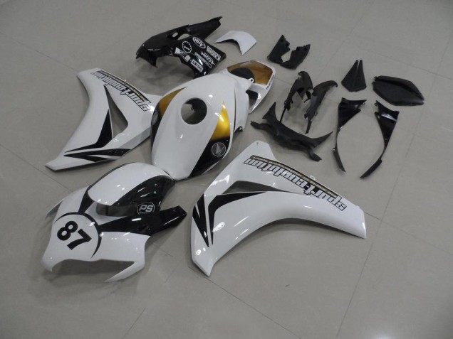 White and Black 87 2008-2011 Honda CBR1000RR Fairings