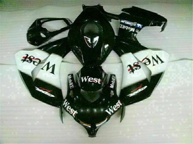 White Black 2008-2011 Honda CBR1000RR Fairing Kit & Plastics