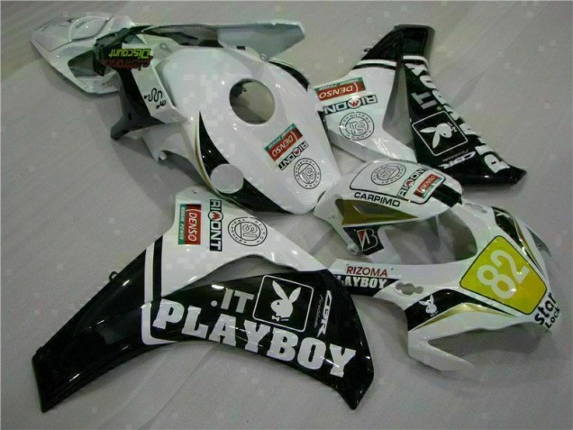 White Black 2008-2011 Honda CBR1000RR Injection Fairings White Black 2008-2011 Honda CBR1000RR Injection Fairings