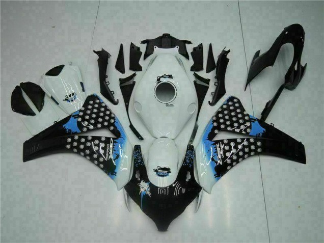 White Black 2008-2011 Honda CBR1000RR Plastics Fairings