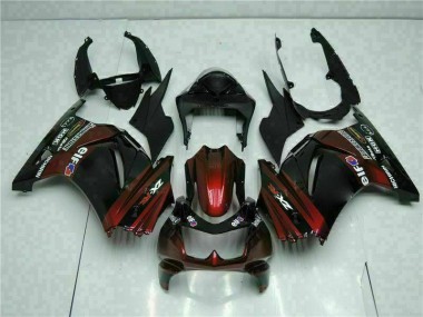 Black 2008-2012 Kawasaki Ninja EX250 Fairings