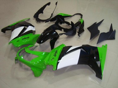Green White Black 2008-2012 Kawasaki Ninja ZX250R Fairings