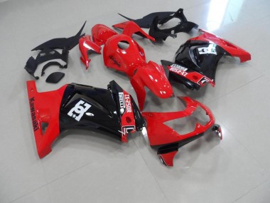 Red Black 2008-2012 Kawasaki Ninja ZX250R Fairings