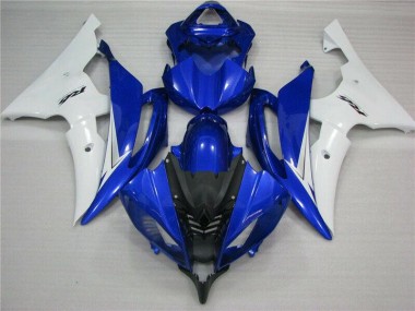 Blue White Black 2008-2016 Yamaha YZF R6 Fairings