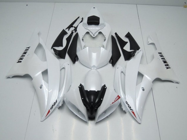 Pearl White and Red Sticker 2008-2016 Yamaha YZF R6 Fairings Pearl White and Red Sticker 2008-2016 Yamaha YZF R6 Fairings