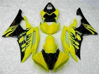 Yellow Black 2008-2016 Yamaha YZF R6 Fairings