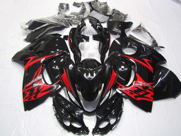 Black with Red Flame 2008-2019 Suzuki GSXR1300 Fairings Black with Red Flame 2008-2019 Suzuki GSXR1300 Fairings