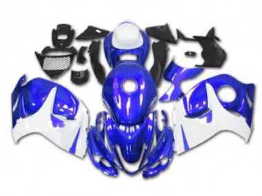 Blue White 2008-2019 Suzuki GSXR 1300 Full Fairing Kit