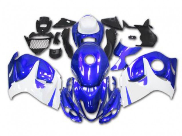 Blue White 2008-2019 Suzuki GSXR 1300 Full Fairing Kit
