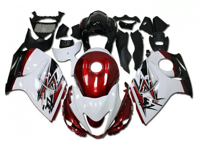 White Red 2008-2019 Suzuki GSXR 1300 Fairings & Bodywork