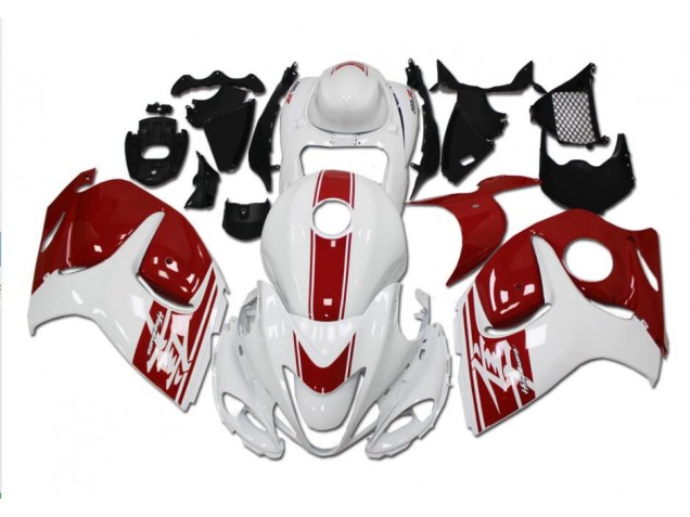 White Red 2008-2019 Suzuki GSXR 1300 Fairings