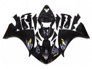 Black 2009-2011 Yamaha YZF R1 Fairings
