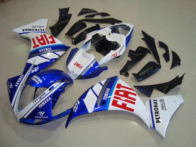 Blue White Fiat 2009-2011 Yamaha YZF R1 Fairings Blue White Fiat 2009-2011 Yamaha YZF R1 Fairings