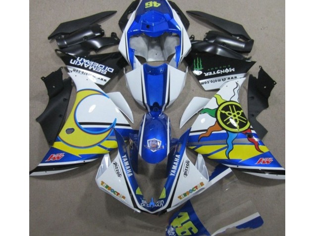 Blue White Yellow 46 2009-2011 Yamaha YZF R1 Fairings Blue White Yellow 46 2009-2011 Yamaha YZF R1 Fairings