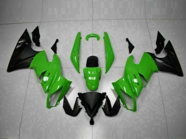 Green Black 2009-2011 Kawasaki Ninja EX650 Injection Fairings