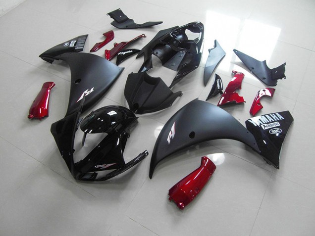 Matte Black Red 2009-2011 Yamaha YZF R1 Fairings