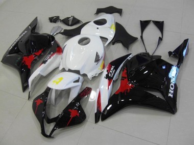 Black Red White 2009-2012 Honda CBR600RR Fairings