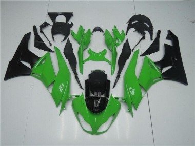 Green Black 2009-2012 Kawasaki Ninja ZX6R Fairings