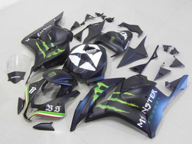 Monster Matte Black 2009-2012 Honda CBR600RR Fairings
