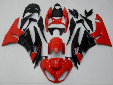 Red Black 2009-2012 Kawasaki Ninja ZX6R Fairings