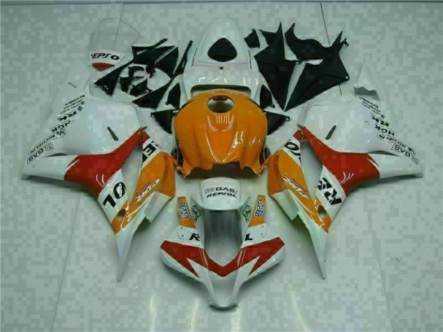 White Orange 2009-2012 Honda CBR600RR Fairings