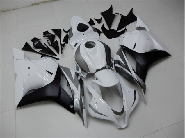 White Silver Black 2009-2012 Honda CBR600RR Fairings