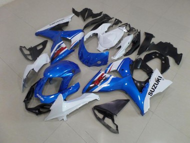 Blue White 2009-2016 Suzuki GSXR 1000 Fairings