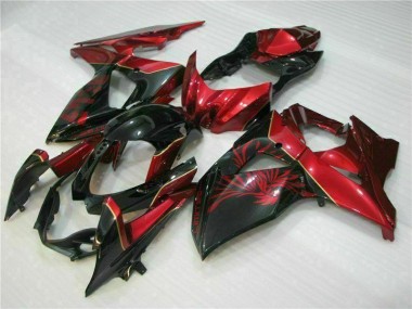 Red Flame Black 2009-2016 Suzuki GSXR1000 Fairings