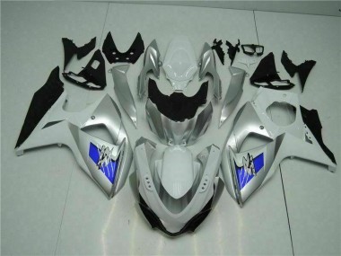Silver White 2009-2016 Suzuki GSXR1000 Fairings