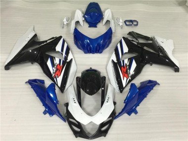White Blue Black 2009-2016 Suzuki GSXR1000 Fairings
