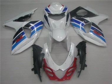 White Blue 2009-2016 Suzuki GSXR1000 Fairings