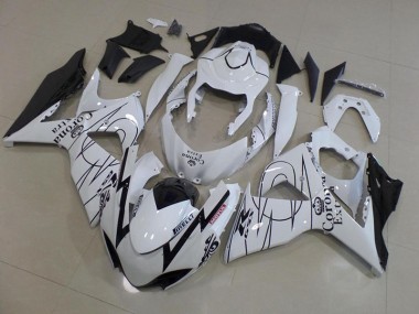 White Corona Race 2009-2016 Suzuki GSXR 1000 Fairings