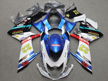 Rockstar 22 Blue White Red 2011-2020 Suzuki GSXR600 Fairings