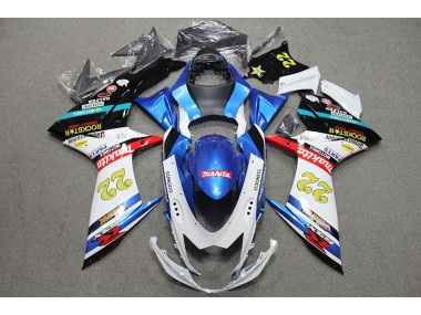 Rockstar 22 Blue White Red 2011-2020 Suzuki GSXR600 Fairings